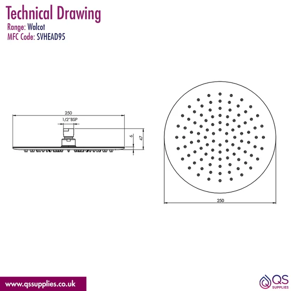 Technical drawing QS-V117501 / SVHEAD95