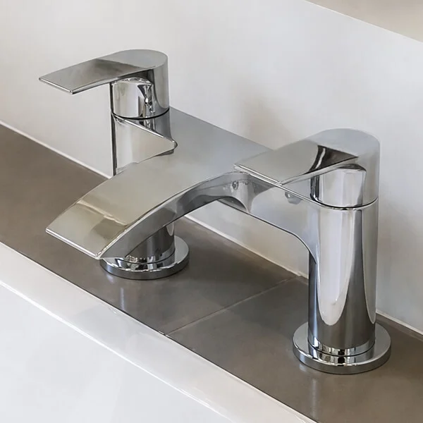 Alternate image of Joseph Miles Kimberley Waterfall Bath Filler Tap - Lever Handles - Deck Mounted