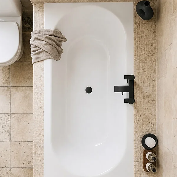 Alternate image of Joseph Miles Kimberley Waterfall Bath Filler Tap - Lever Handles - Deck Mounted