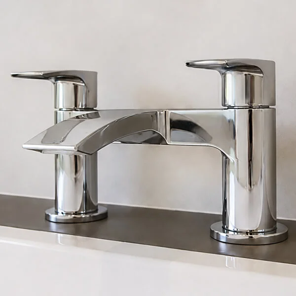 Additional image of Joseph Miles Kimberley Waterfall Bath Filler Tap - Lever Handles - Deck Mounted