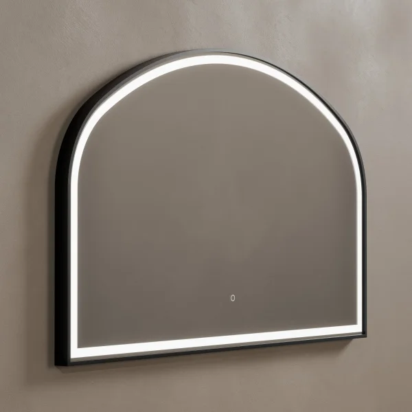 Origins Living Lomax Light Overmantel Arch Frontlit LED Mirror with Demister Pad - 1200 x 750mm