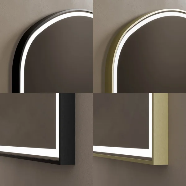 Alternate image of Origins Living Lomax Light Overmantel Arch Frontlit LED Mirror with Demister Pad - 1200 x 750mm