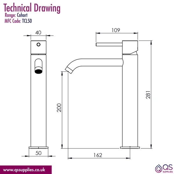 Technical drawing QS-V116347 / TCL50