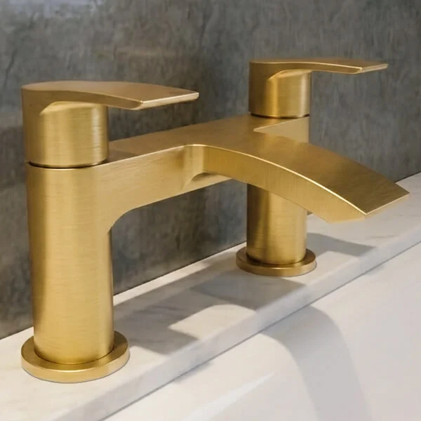 Alternate image of Joseph Miles Kimberley Waterfall Bath Filler Tap - Lever Handles - Deck Mounted