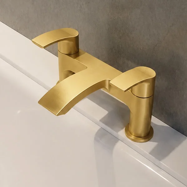 Alternate image of Joseph Miles Kimberley Waterfall Bath Filler Tap - Lever Handles - Deck Mounted