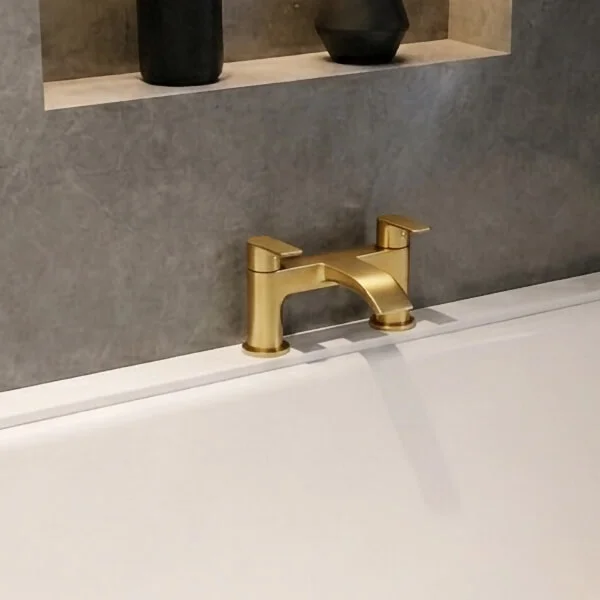 Alternate image of Joseph Miles Kimberley Waterfall Bath Filler Tap - Lever Handles - Deck Mounted
