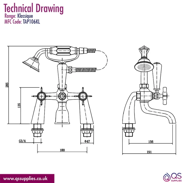 Technical drawing QS-V117323 / TAP106KL