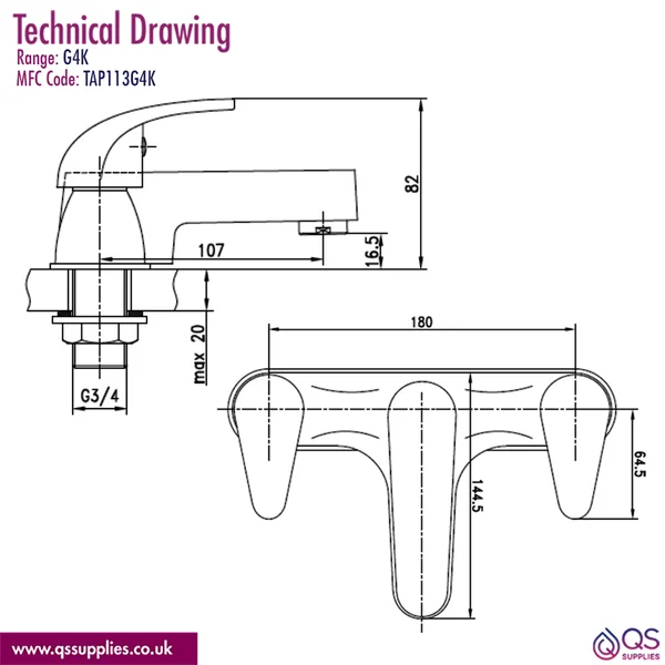 Technical drawing QS-V117326 / TAP113G4K
