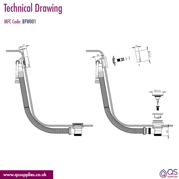 Technical drawing QS-V115307 / BFW001