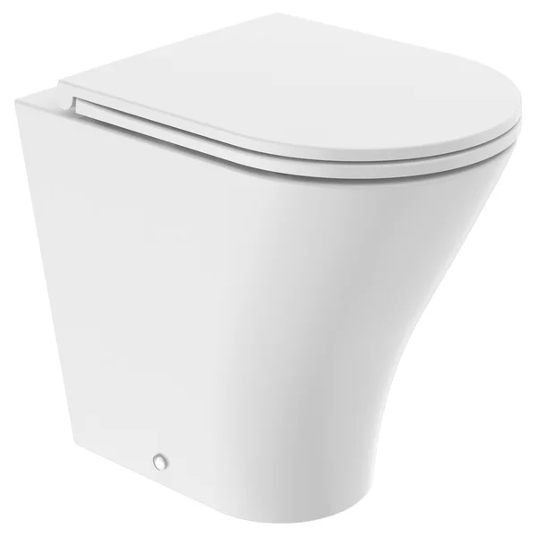 Tavistock Cadence Round Rimless Back To Wall White WC Pan - 340 x 490mm