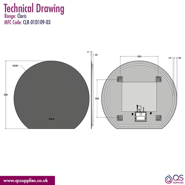 Technical drawing QS-V115276 / CLR-01D109-03