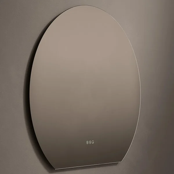 Origins Living Claris Round Cut LED Backlit Mirror with Demister Pad - 1000 x 900mm