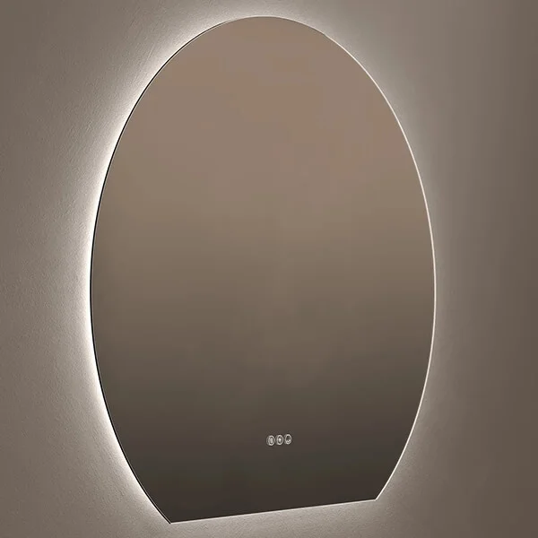 Additional image of Origins Living Claris Round Cut LED Backlit Mirror with Demister Pad - 1000 x 900mm