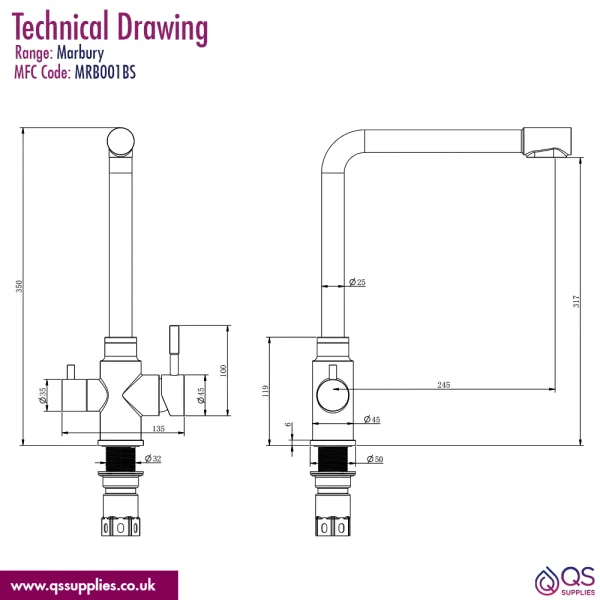 Technical drawing QS-V115309 / MRB001BS