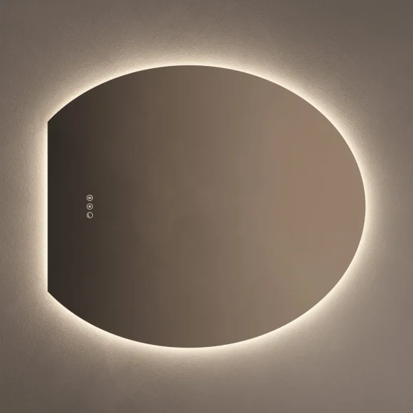 Alternate image of Origins Living Claris Oval Cut LED Backlit Mirror with Demister Pad - 800 x 900mm