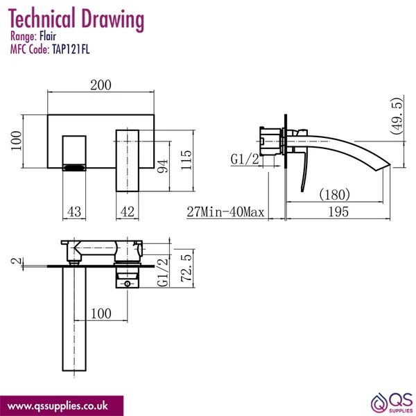 Technical drawing QS-V117333 / TAP121FL