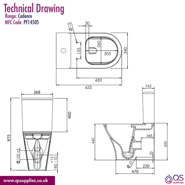 Technical drawing QS-V116353 / PF1450S|C1050S