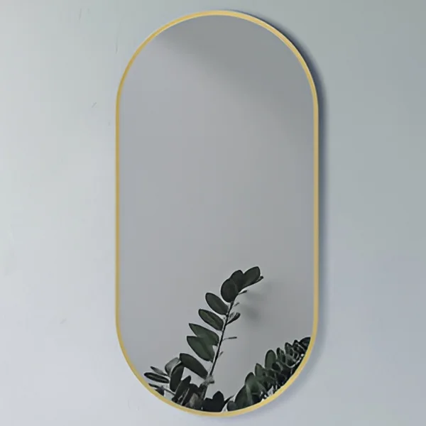 Alternate image of Joseph Miles Alvina Oblong Mirror - Aluminium Metal Frame - 400 x 800mm