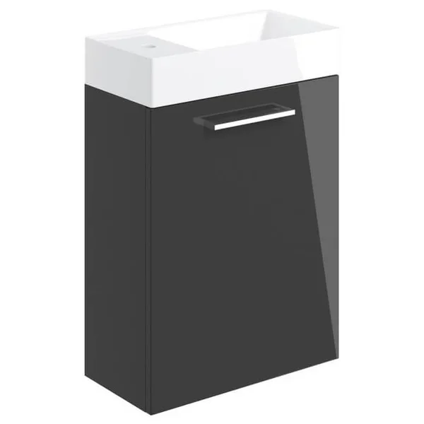 Additional image of Joseph Miles Alvin Wall Hung Vanity Unit with Basin - 410 x 500mm - 1 Door