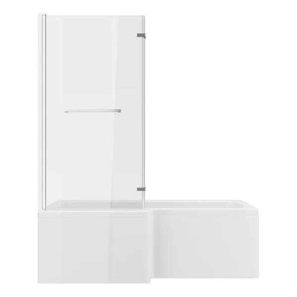 Joseph Miles Anson L-Shaped Shower Bath with Screen and Return Panel - 1700 x 850mm