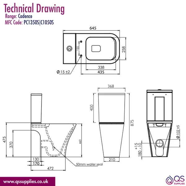 Technical drawing QS-V116358 / PC1350S|C1050S