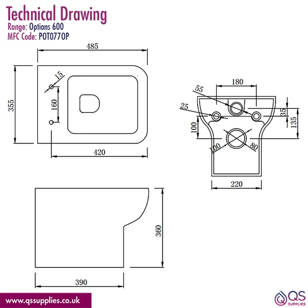 Technical drawing QS-V117356 / POT077OP