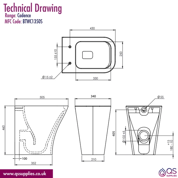 Technical drawing QS-V116359 / BTWC1350S