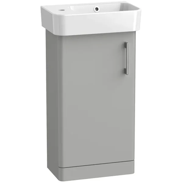 Additional image of Tavistock Arlo Floorstanding Cloakroom Vanity with Basin - Reversible Door - 440 x 858mm