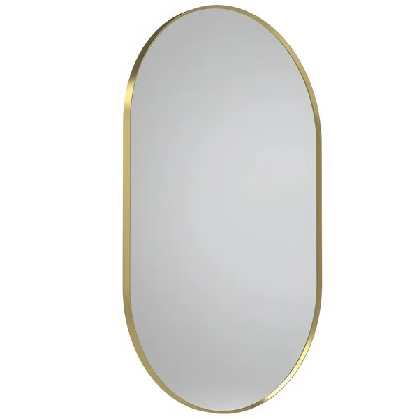 Additional image of Roper Rhodes Thesis Matte Black Oval Mirror 500 x 800mm - Aluminium Frame