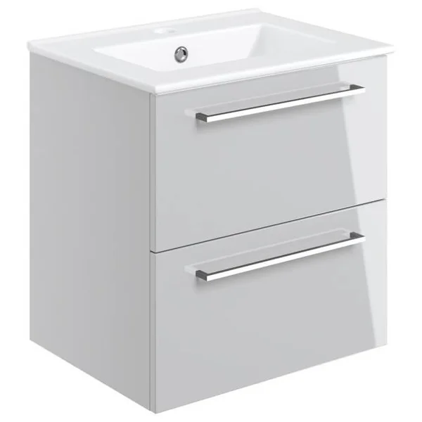 Additional image of Joseph Miles Alvin Wall Hung Vanity Unit with Basin - 510 x 500mm - 2 Drawers