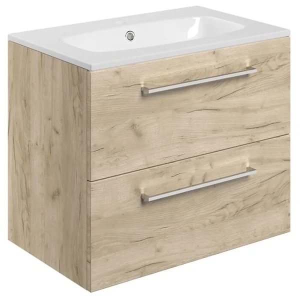 Alternate image of Joseph Miles Alvin Wall Hung Vanity Unit with Basin - 610 x 500mm - 2 Drawers