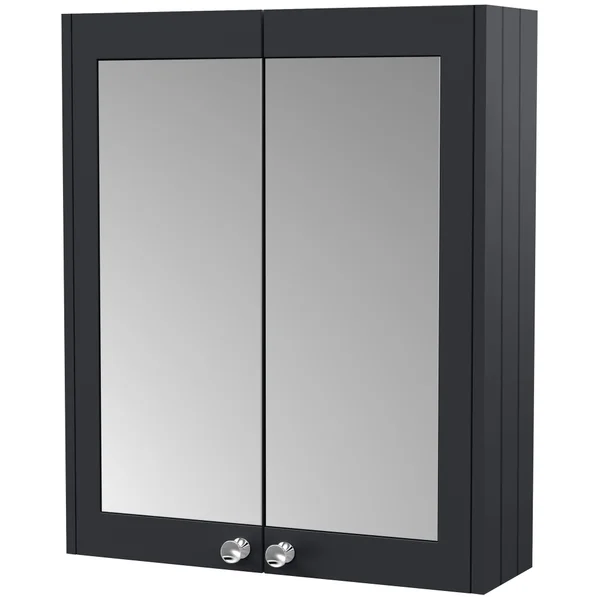 Alternate image of Hudson Reed Old London Ashwick Traditional Wall Hung Mirror Cabinet - 2 Door - 600 x 715mm