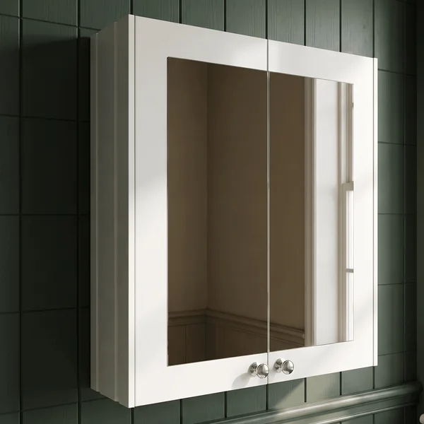 Alternate image of Hudson Reed Old London Ashwick Traditional Wall Hung Mirror Cabinet - 2 Door - 600 x 715mm