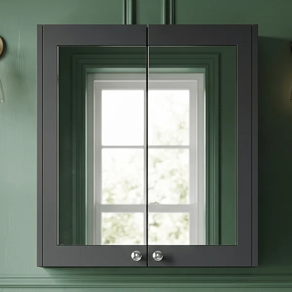 Alternate image of Hudson Reed Old London Ashwick Traditional Wall Hung Mirror Cabinet - 2 Door - 600 x 715mm