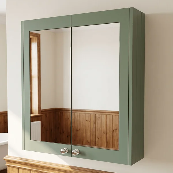 Alternate image of Hudson Reed Old London Ashwick Traditional Wall Hung Mirror Cabinet - 2 Door - 600 x 715mm