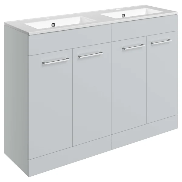 Additional image of Joseph Miles Alvin Double Floorstanding Vanity Unit with Basin - 1210 x 830mm - 4 Doors