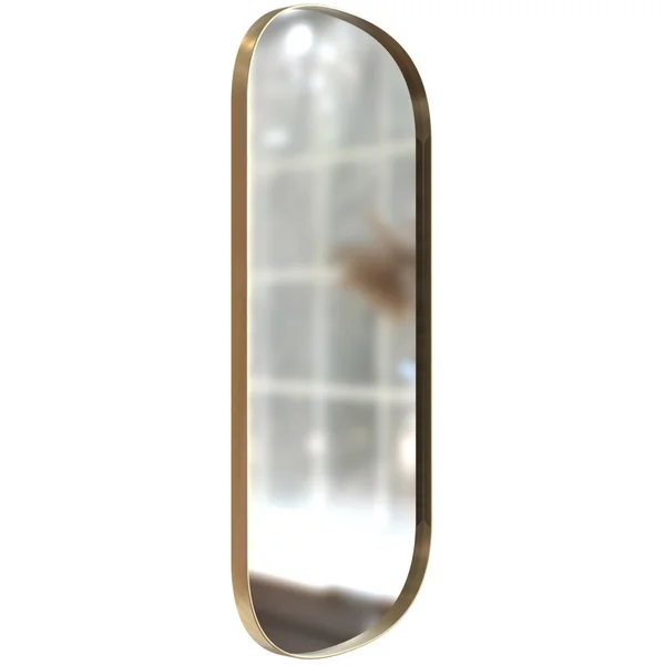 Alternate image of Joseph Miles Alvina Oblong Mirror - Aluminium Metal Frame - 400 x 800mm