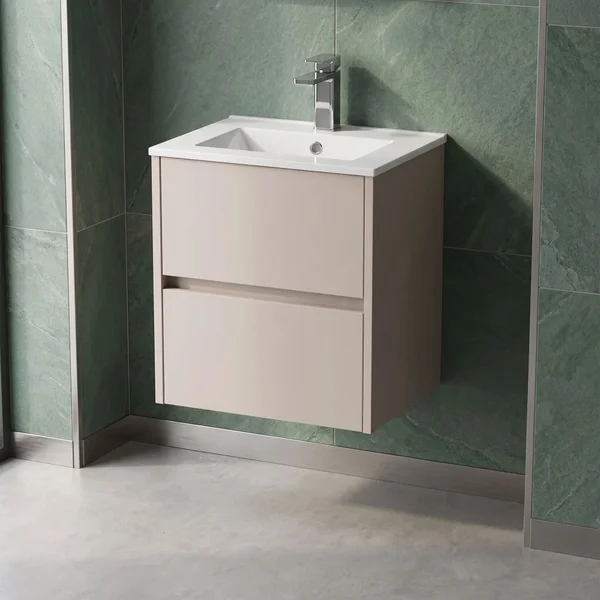 Alternate image of Hudson Reed Havana Wall Hung Vanity Unit with Basin - 2 Drawer - 579mm High