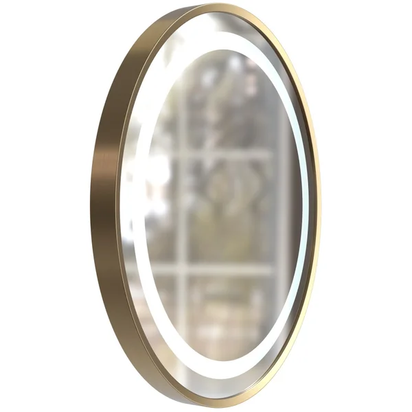 Alternate image of Joseph Miles Hoyt Round Frontlit LED Mirror with Demister Pad - 600 x 600mm