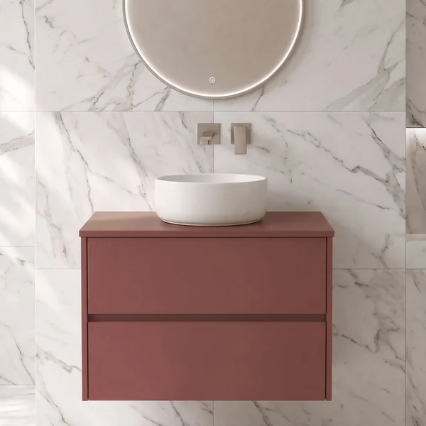Alternate image of Nuie Havana Wall Hung Refined Vanity Unit with Countertop - 2 Drawer