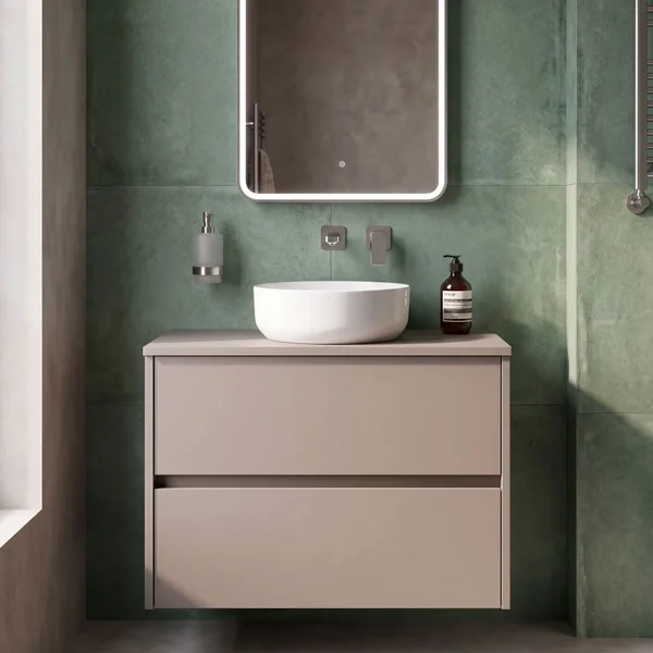 Alternate image of Nuie Havana Wall Hung Refined Vanity Unit with Countertop - 2 Drawer