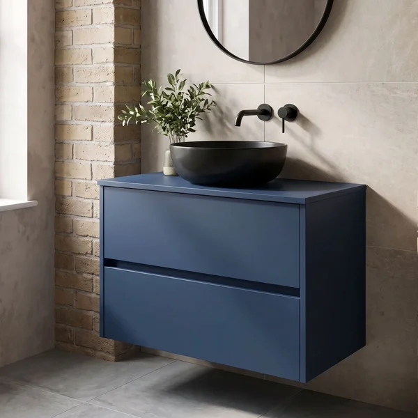 Alternate image of Nuie Havana Wall Hung Refined Vanity Unit with Countertop - 2 Drawer