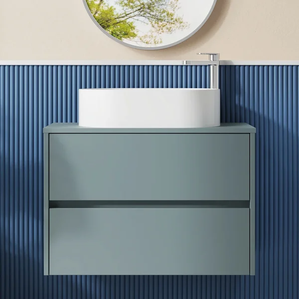 Alternate image of Nuie Havana Wall Hung Refined Vanity Unit with Countertop - 2 Drawer