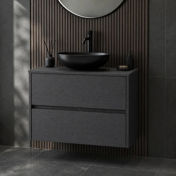 Alternate image of Nuie Havana Wall Hung Refined Vanity Unit with Countertop - 2 Drawer