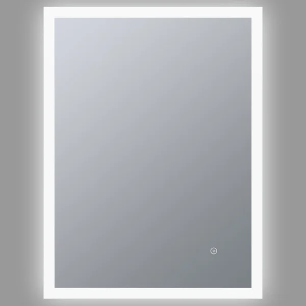 Joseph Miles Edsel Rectangular Borderlit LED Mirror with Demister Pad and Shaver Socket