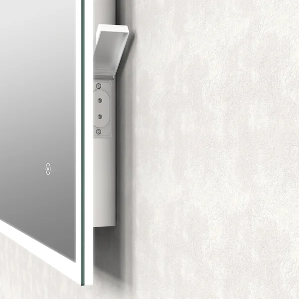 Alternate image of Joseph Miles Edsel Rectangular Borderlit LED Mirror with Demister Pad and Shaver Socket