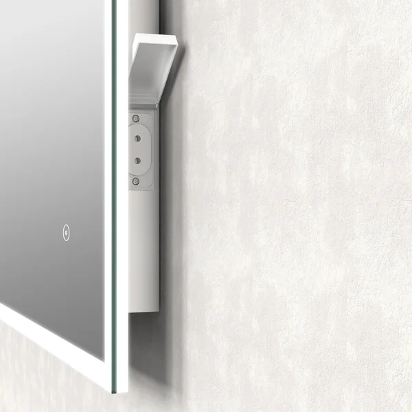 Alternate image of Joseph Miles Edsel Rectangular Borderlit LED Mirror with Demister Pad and Shaver Socket