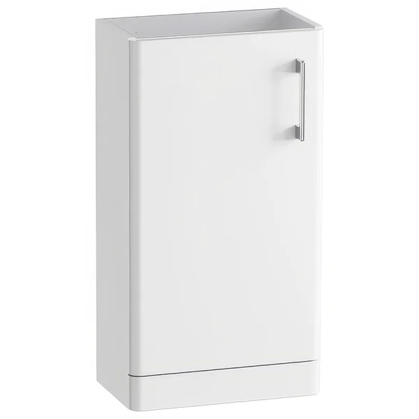 Roper Rhodes Pod Floorstanding Curved Cloakroom Vanity Unit with Handle - 1 Door - 400 x 860mm