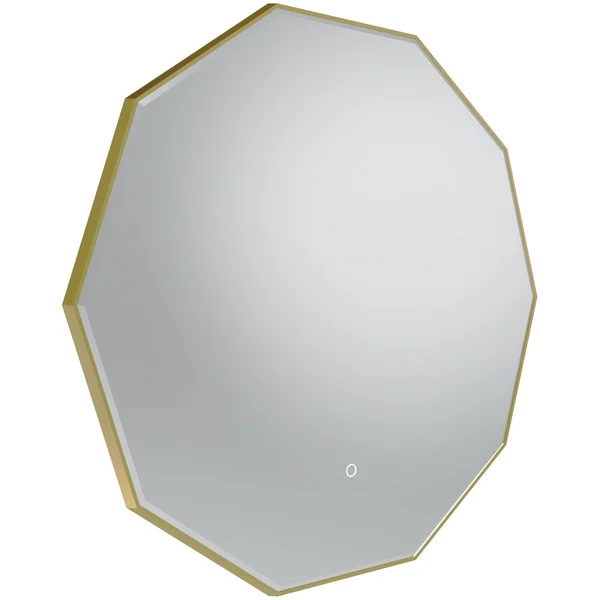 Tavistock Oxygen Contemporary Decagon LED Backlit Mirror with Demister Pad - 800 x 760mm