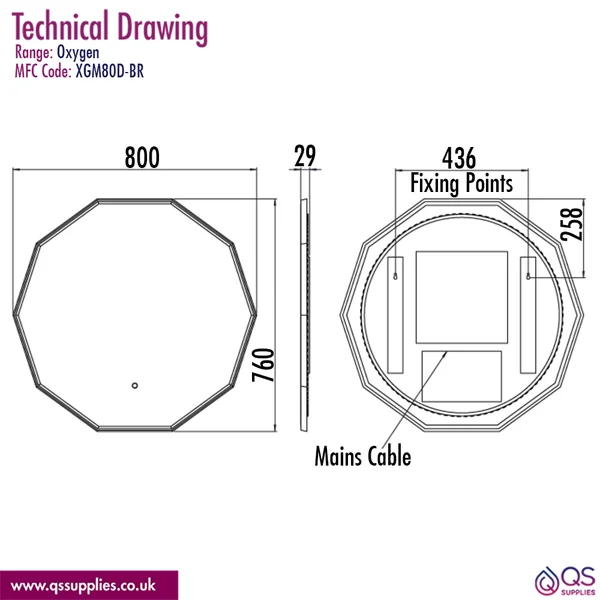 Technical drawing QS-V117370 / XGM80D-BR